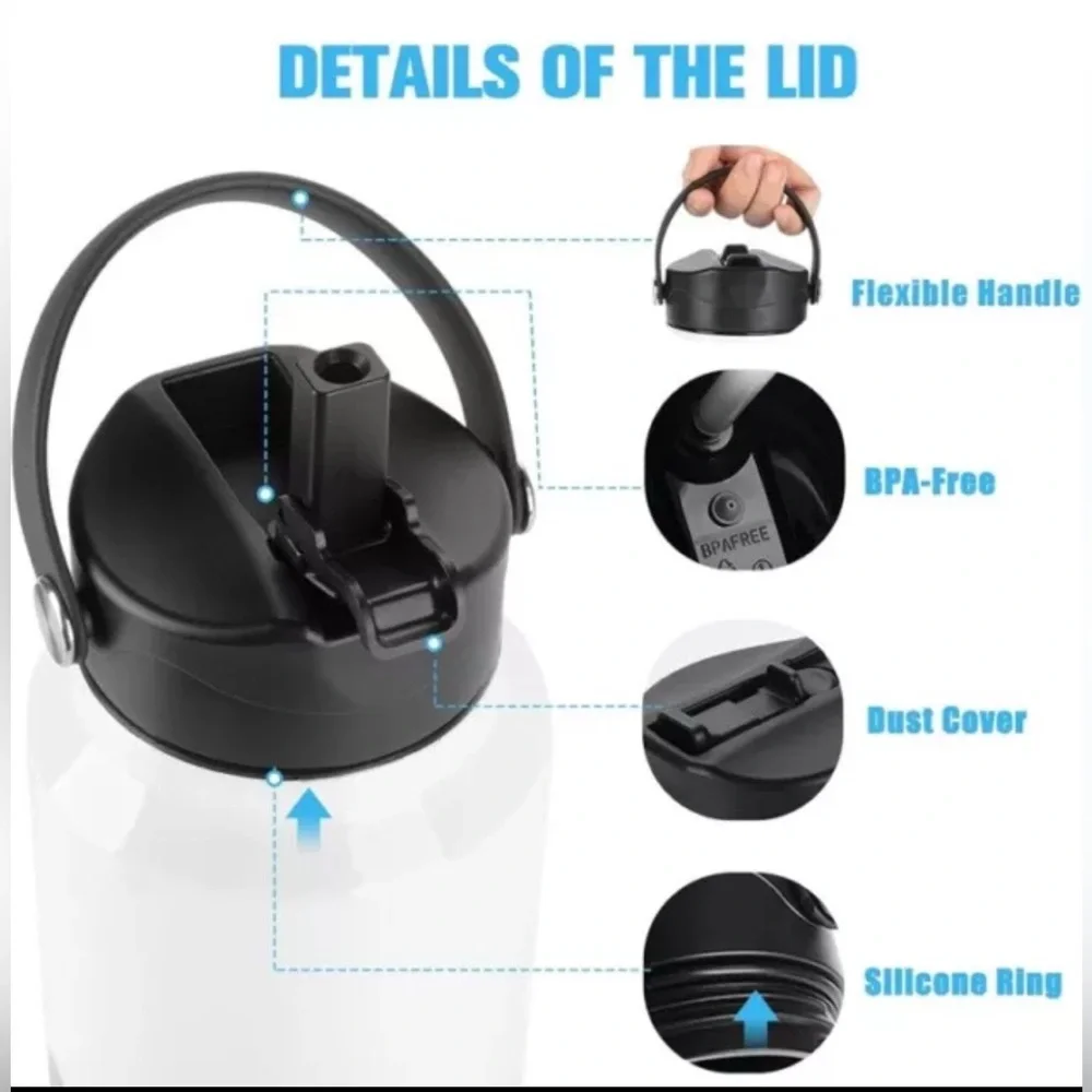 Yeti Rambler Replacement Straw lid for Yeti Rambler Water Bottle 18 26 36 64 oz. - Picture 6 of 7